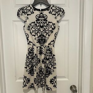 B Darlin Black and White Sheath Mini Dress